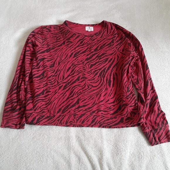Sundry Women's Size Small (1) Red Zebra Print Lightweight Pull Over Sweater - Picture 5 of 11